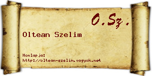 Oltean Szelim névjegykártya